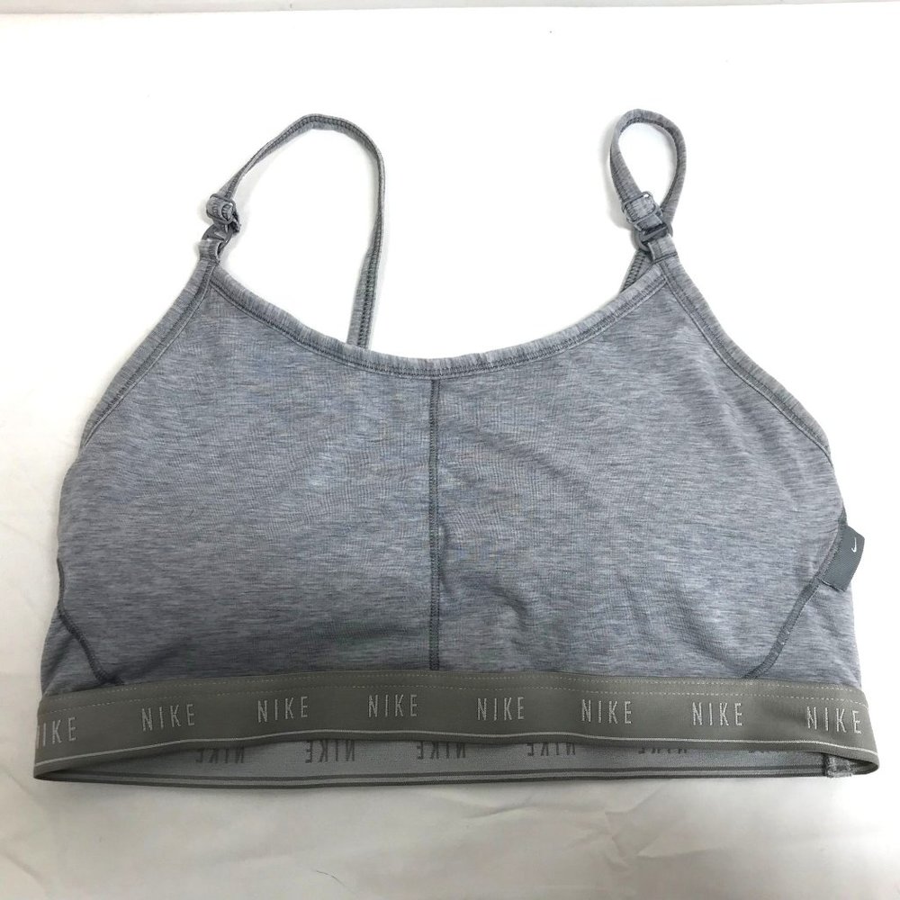 NIKE ~ WOMENS XL ~ GRAY YOGA LOW IMPACT SPORTS BRA